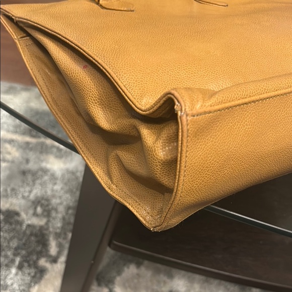 Elegant Tan Leather Tote Bag bundle & necklace @$35 - Picture 5 of 9